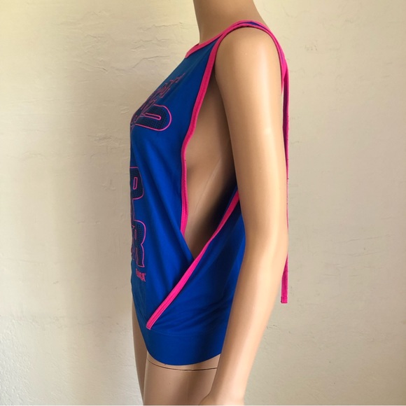 Zumba Wear Women’s Size XS Blue/Pink Logo Tank-Top Activewear Dancing Shirt - Picture 3 of 16
